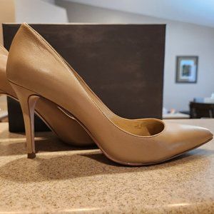 Ann Taylor Mila Leather Pump Camel Size 8.5
